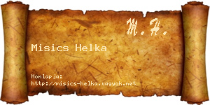 Misics Helka névjegykártya